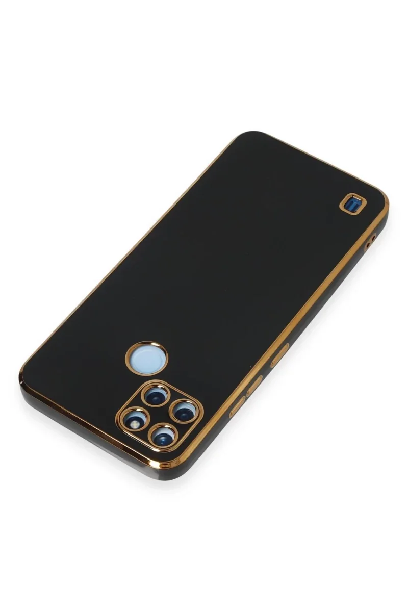 Realme C25Y Kılıf Volet Silikon - Siyah