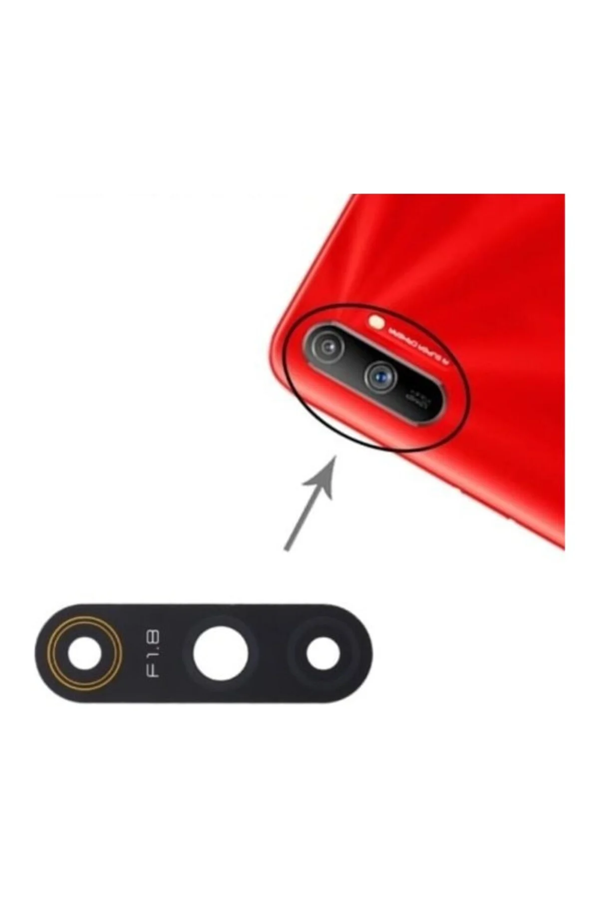 Realme C3 Uyumlu Kamera Lensi Cam RMX2027, RMX2020, RMX2021