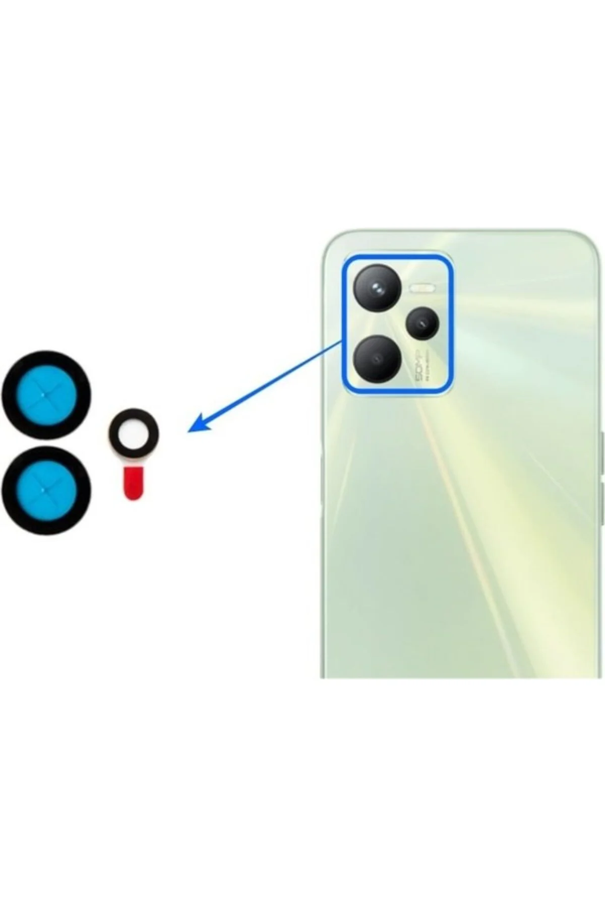 Realme C35 Uyumlu Kamera Lensi Cam RMX3511