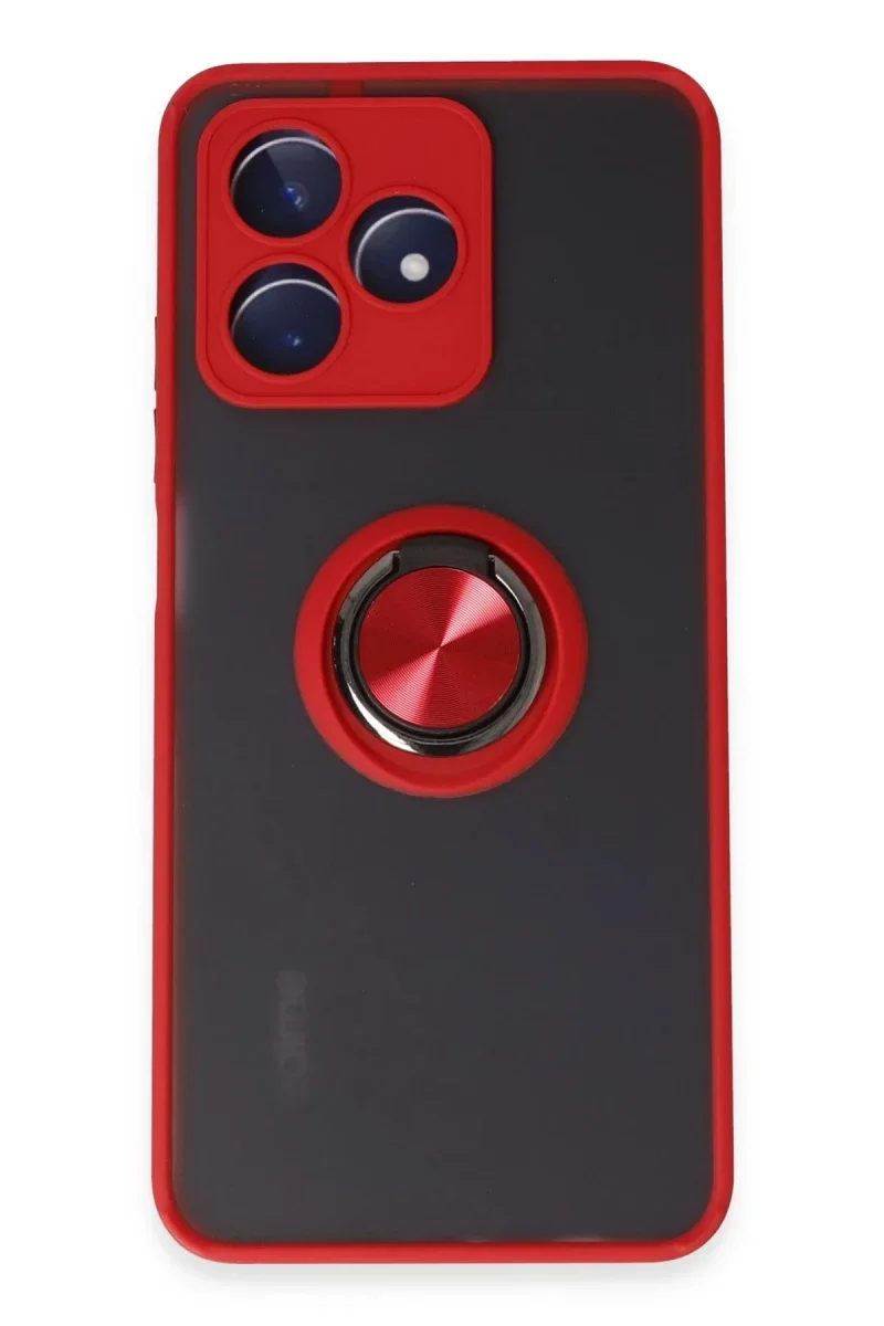 Realme C53 Kılıf Montreal Yüzüklü Silikon Kapak - Kırmızı Fiyatı, Yorumları ve Özellikleri