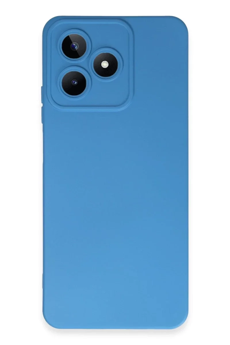 Realme C53 Kılıf Nano içi Kadife Silikon - Mavi Realme C53 Kılıf Nano içi Kadife Silikon - Mavi