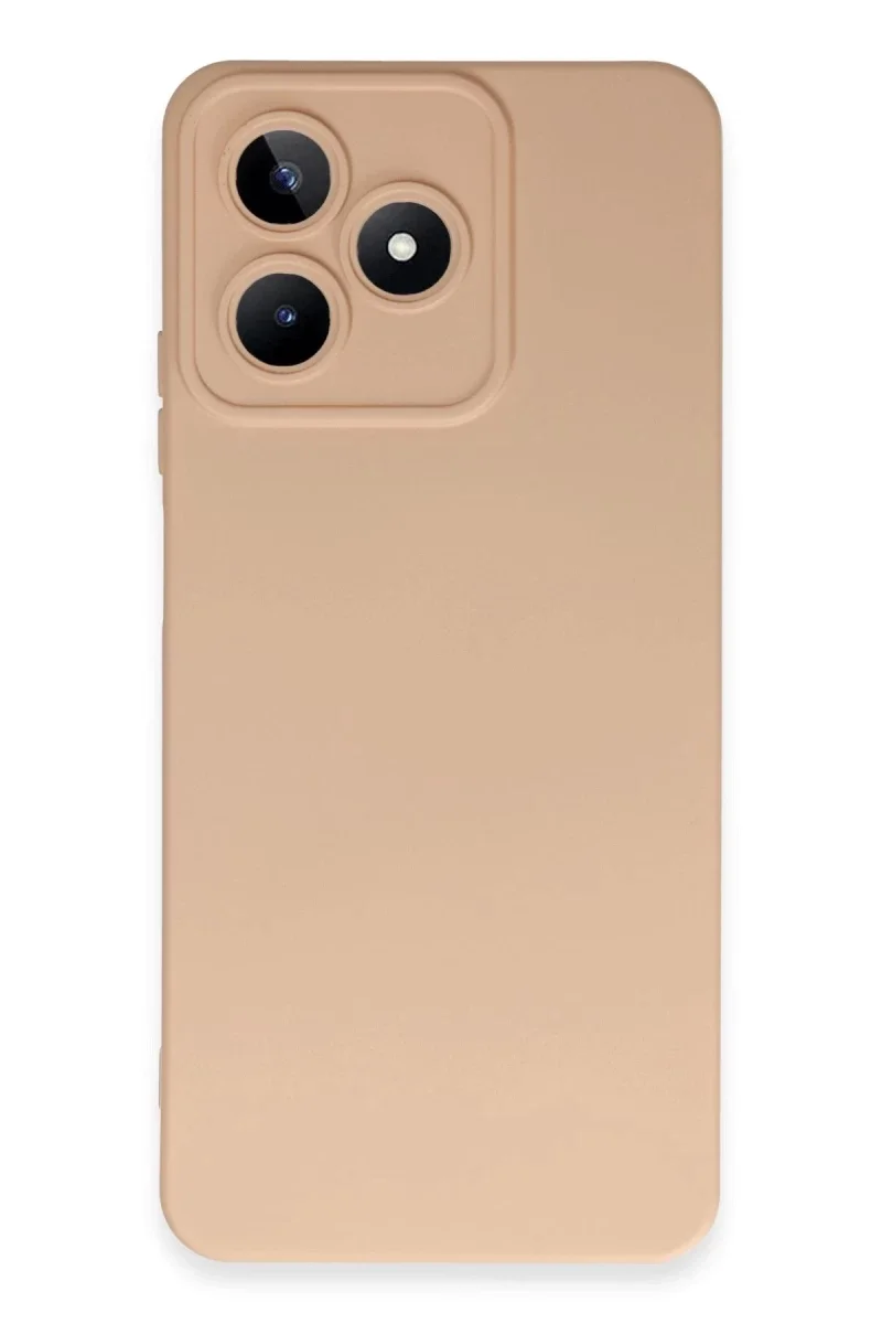 Realme C53 Kılıf Nano içi Kadife Silikon - Pudra