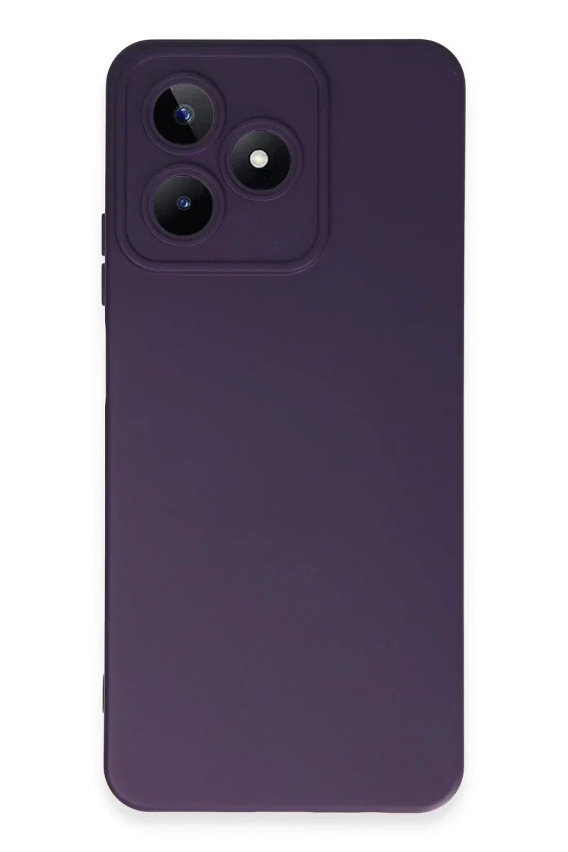 Realme C53 Kılıf Nano içi Kadife Silikon - Mor Realme C53 Kılıf Nano içi Kadife Silikon - Mor
