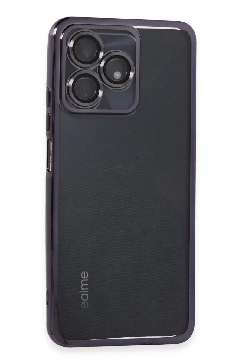 Realme C53 Kılıf Razer Lensli Silikon - Mor Realme C53 Kılıf Razer Lensli Silikon - Mor