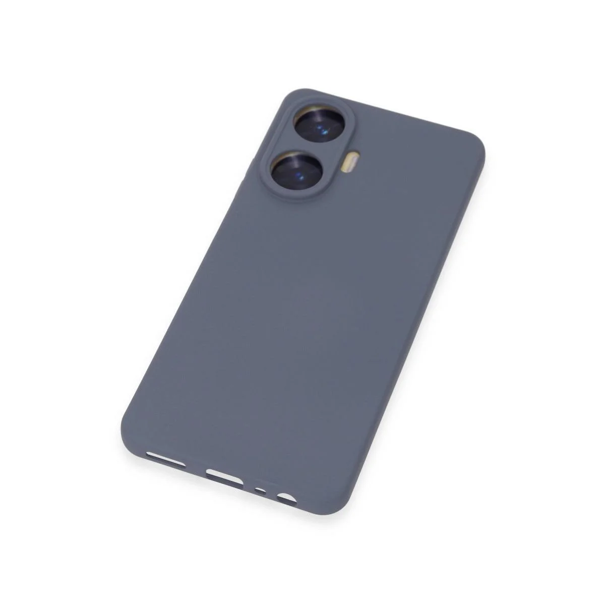 Realme C55 ile Uyumlu Nano İçi Kadife Silikon Kılıf - Gri