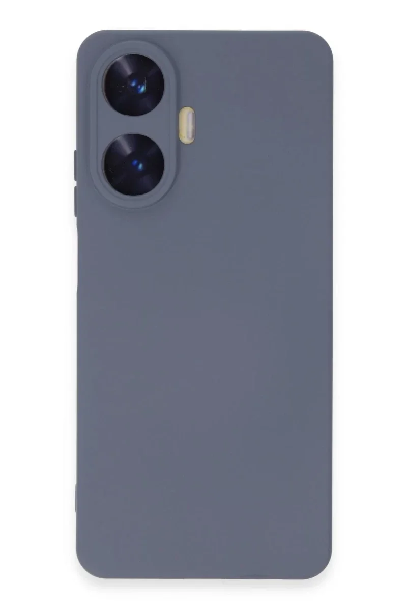 Realme C55 Kılıf Nano içi Kadife Silikon - Gri