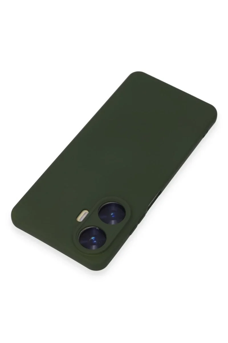 Realme C55 Kılıf Nano içi Kadife Silikon - Koyu Yeşil Realme C55 Kılıf Nano içi Kadife Silikon - Koyu Yeşil