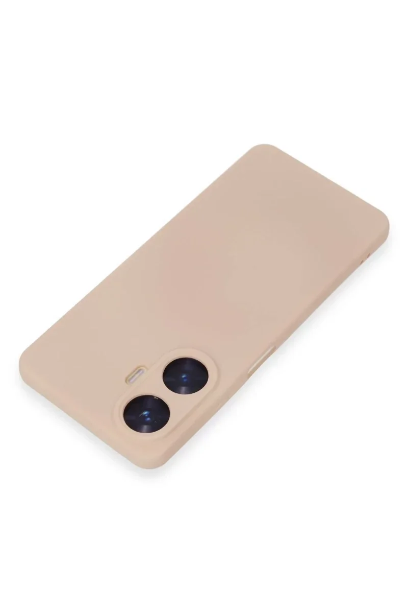 Realme C55 Kılıf Nano içi Kadife Silikon - Pudra