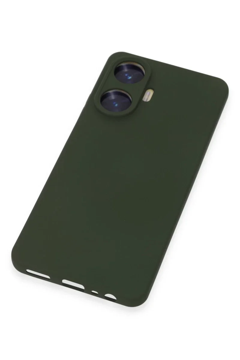 Realme C55 Kılıf Nano içi Kadife Silikon - Koyu Yeşil Realme C55 Kılıf Nano içi Kadife Silikon - Koyu Yeşil