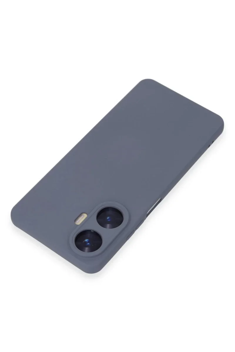 Realme C55 Kılıf Nano içi Kadife Silikon - Gri