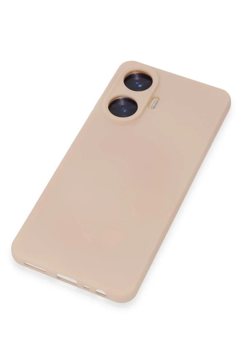 Realme C55 Kılıf Nano içi Kadife Silikon - Pudra