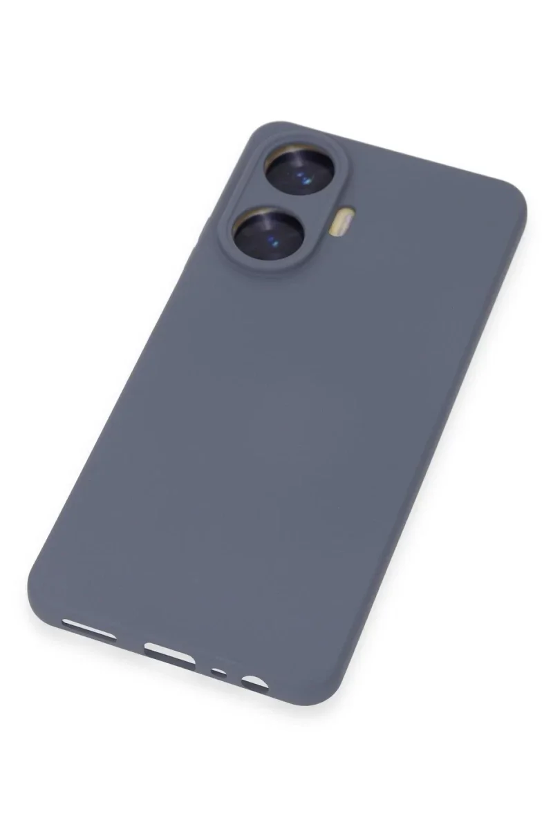 Realme C55 Kılıf Nano içi Kadife Silikon - Gri