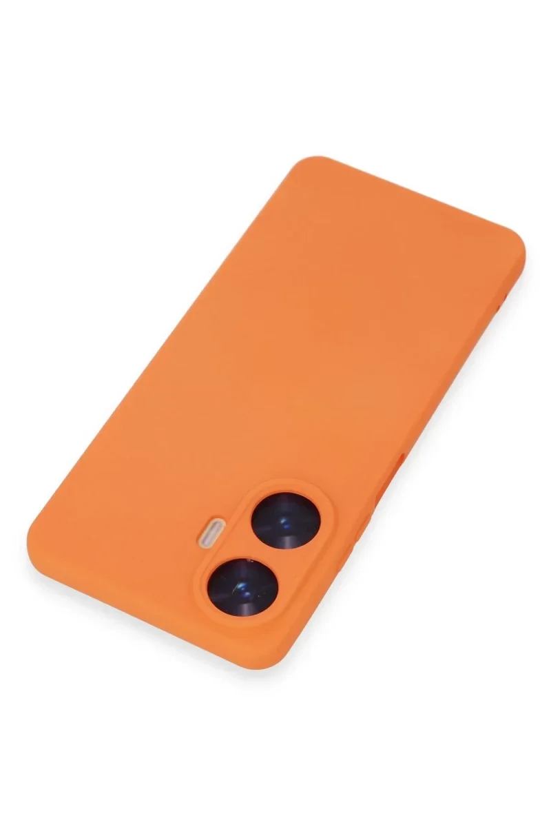 Realme C55 Kılıf Nano içi Kadife Silikon - Turuncu Realme C55 Kılıf Nano içi Kadife Silikon - Turuncu