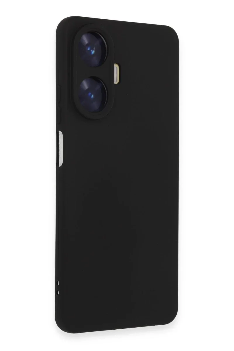 Realme C55 Kılıf Nano içi Kadife Silikon - Siyah