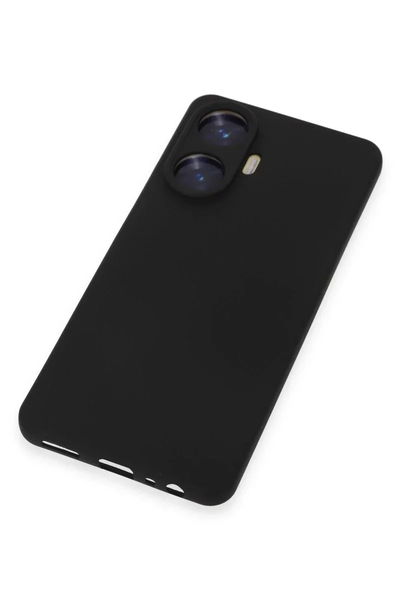 Realme C55 Kılıf Nano içi Kadife Silikon - Siyah