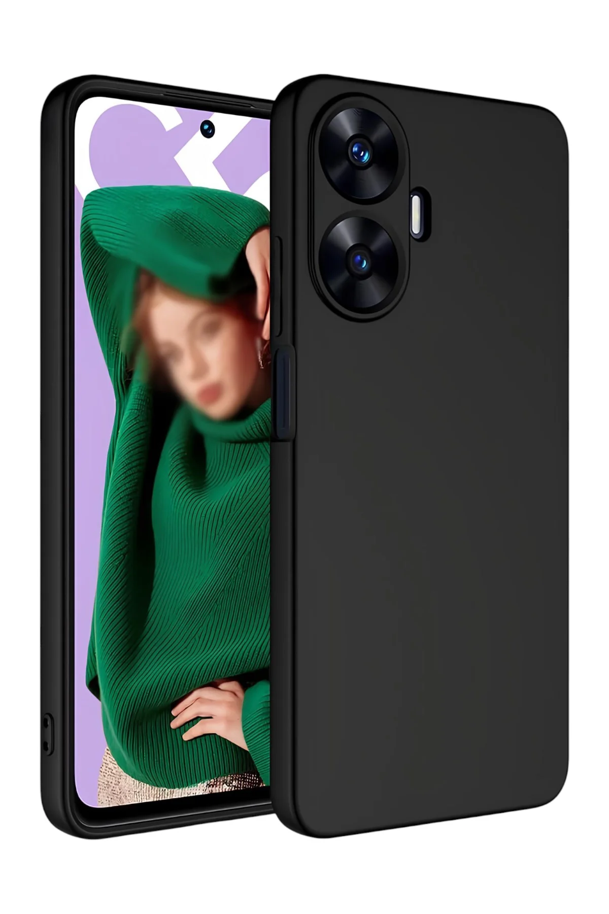 Realme C55 Premium Siyah Silikon Kılıf
