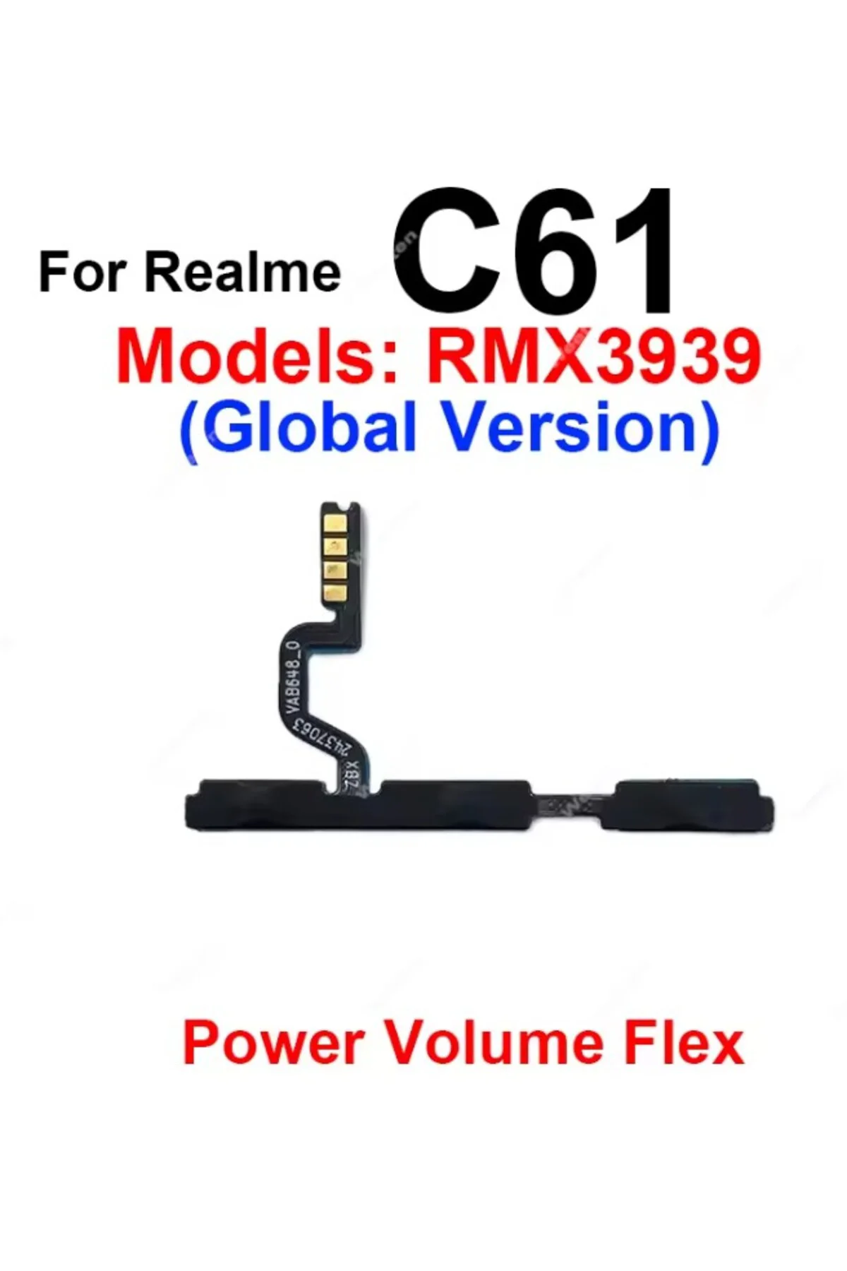 Realme C61 4G 5G Açık KAPALI On-Off yan ses Güç Sesi Esnek Şerit Tuşları Yedek