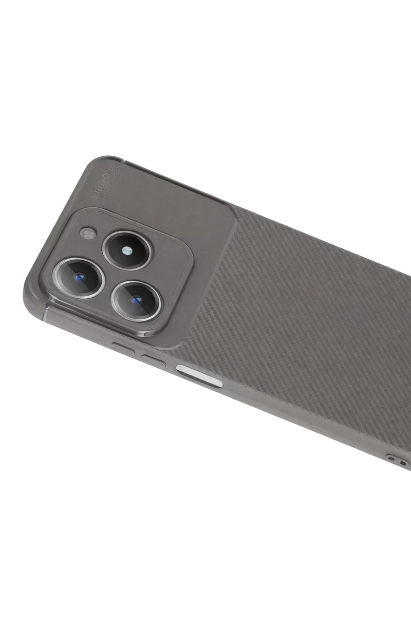 Realme C61 Kılıf Auto Focus Karbon Kapak - Gri