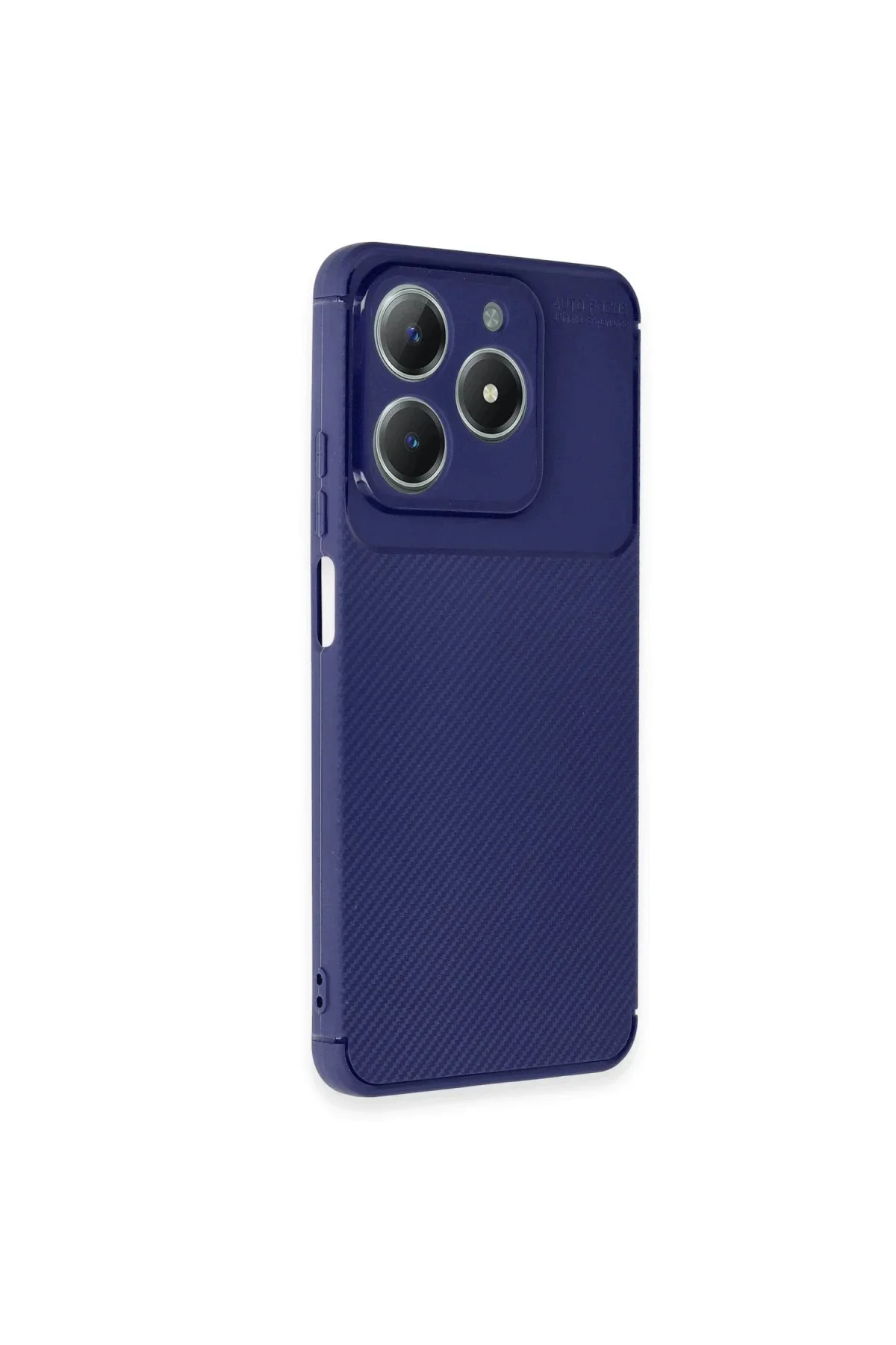 Realme C61 Kılıf Auto Focus Karbon Kapak - Lacivert Realme C61 Kılıf Auto Focus Karbon Kapak - Lacivert