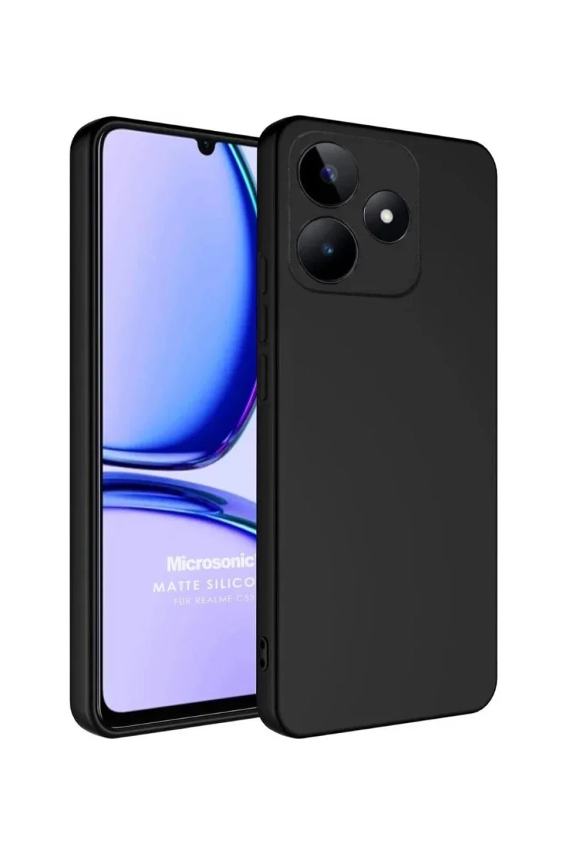 Realme C61 Kılıf First Silikon - Siyah