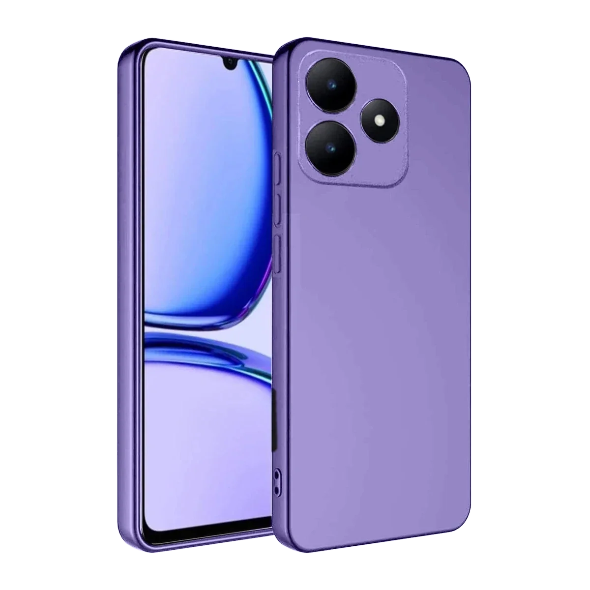 Realme C61 Kılıf First Silikon - Lila