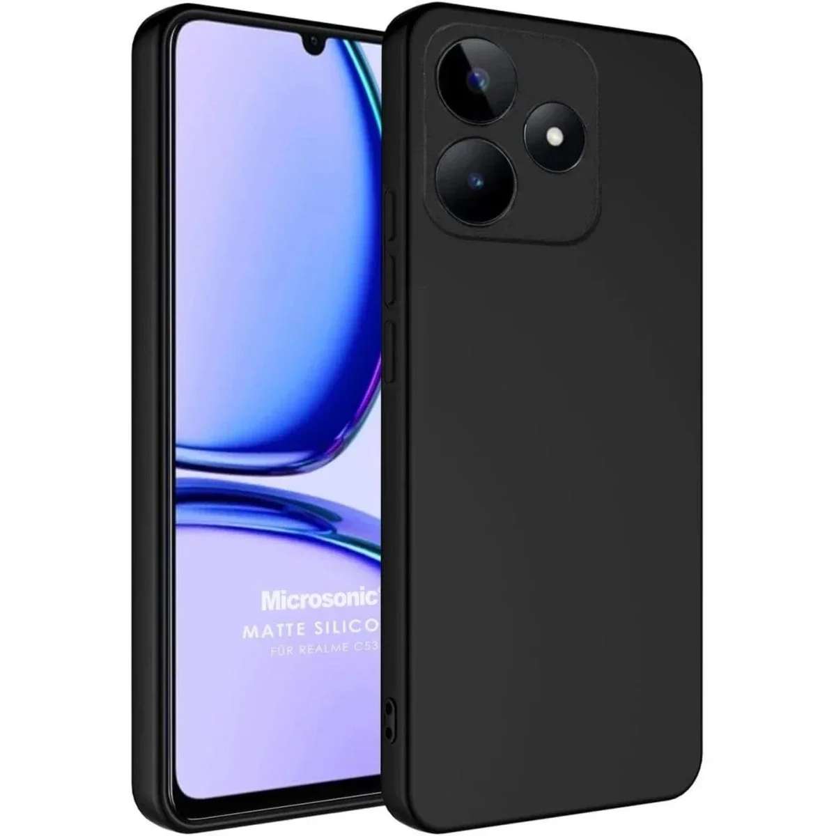 Realme C61 Kılıf First Silikon - Siyah