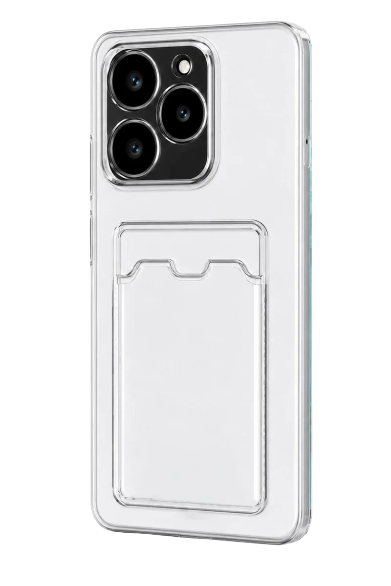 Realme C61 Kılıf Kart Şeffaf Silikon - Şeffaf