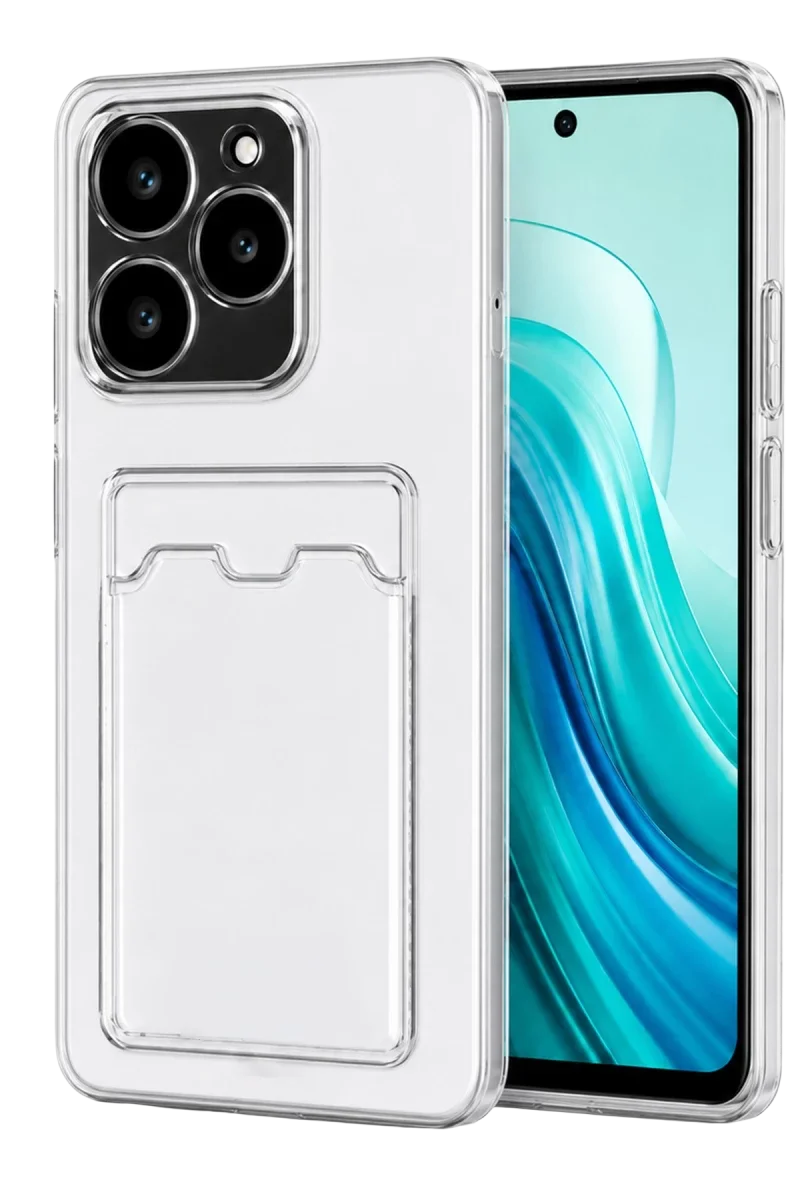 Realme C61 Kılıf Kart Şeffaf Silikon - Şeffaf
