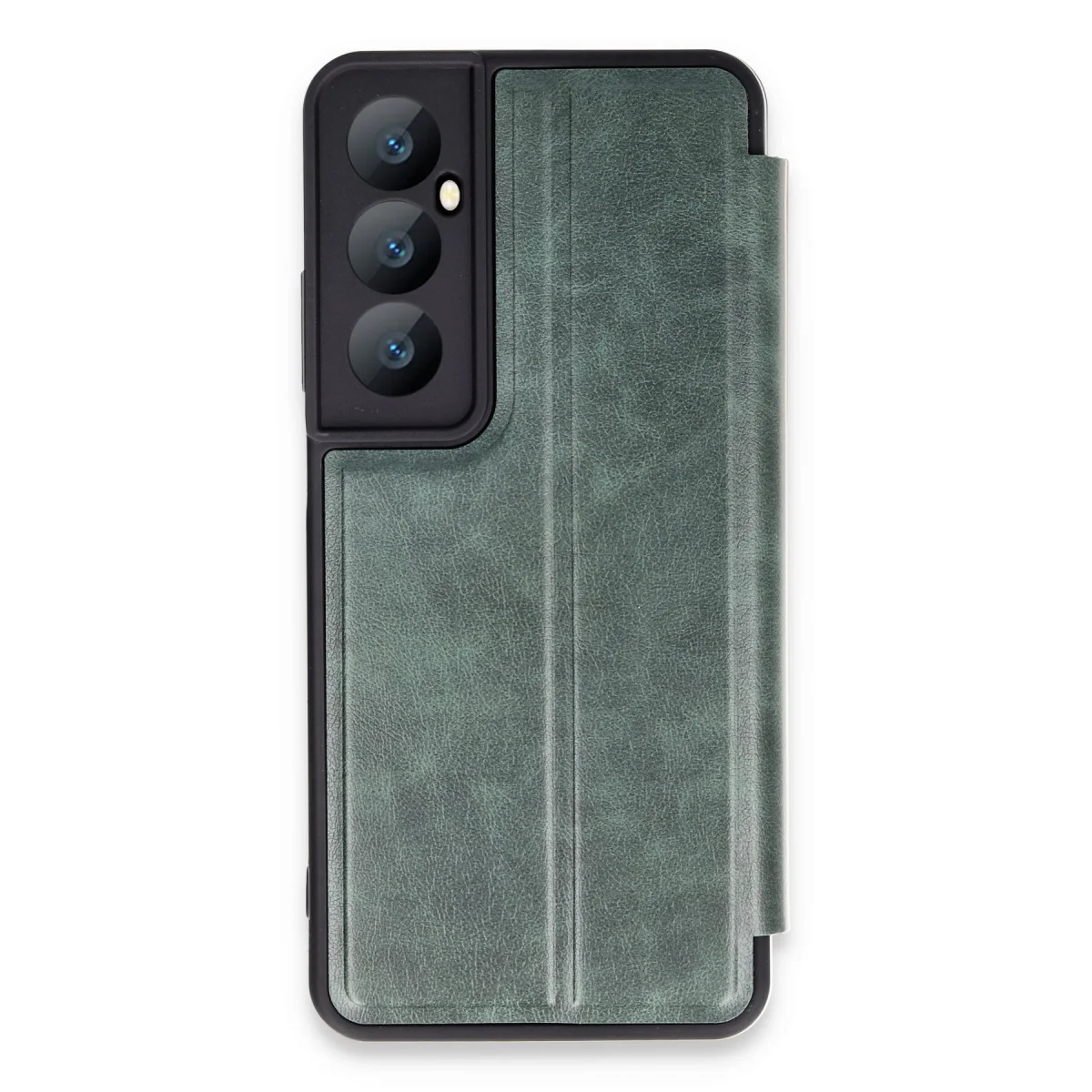Realme C65 Flip Cover Kılıf - Koyu Yeşil