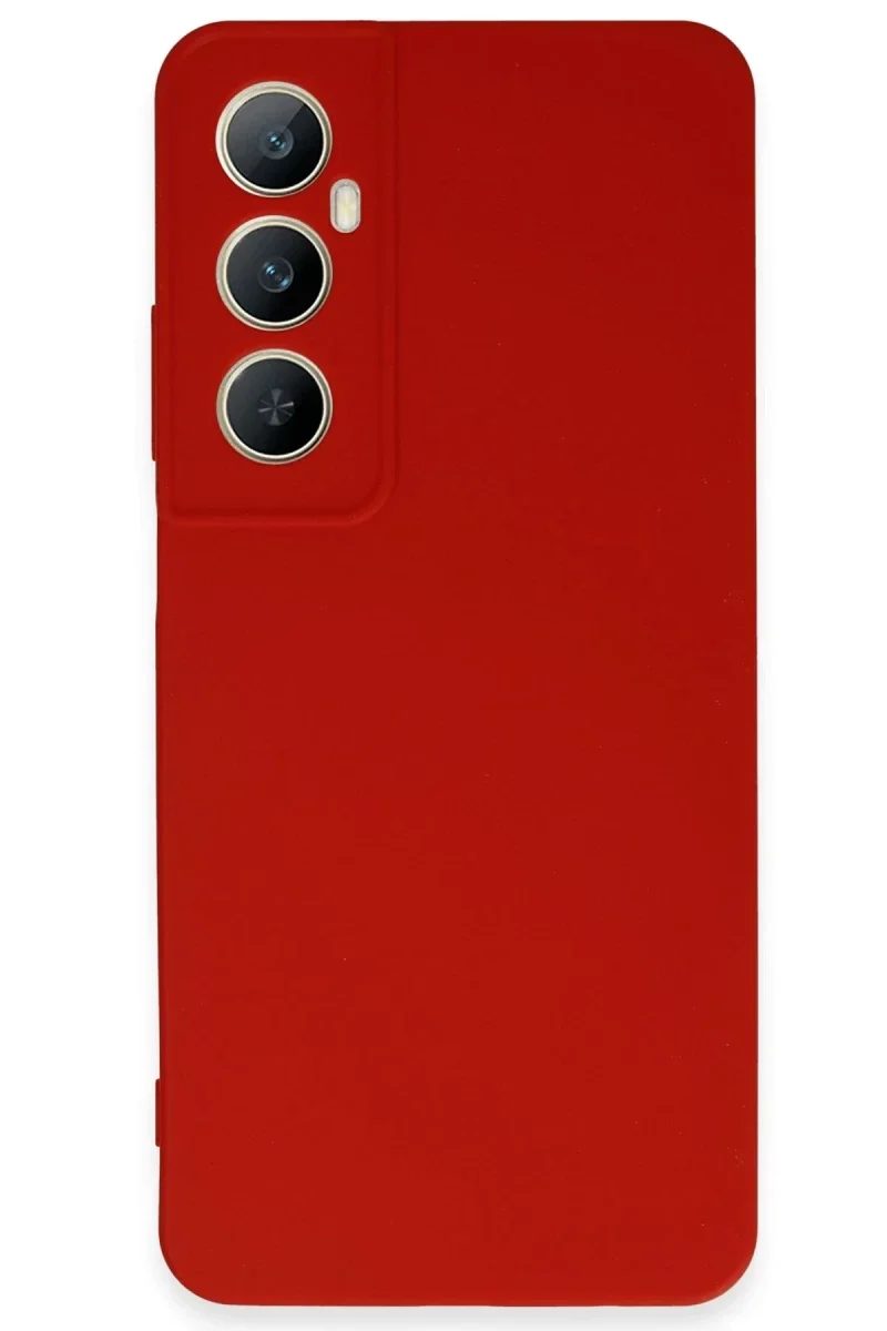 Realme C65 Kılıf First Silikon - Kırmızı