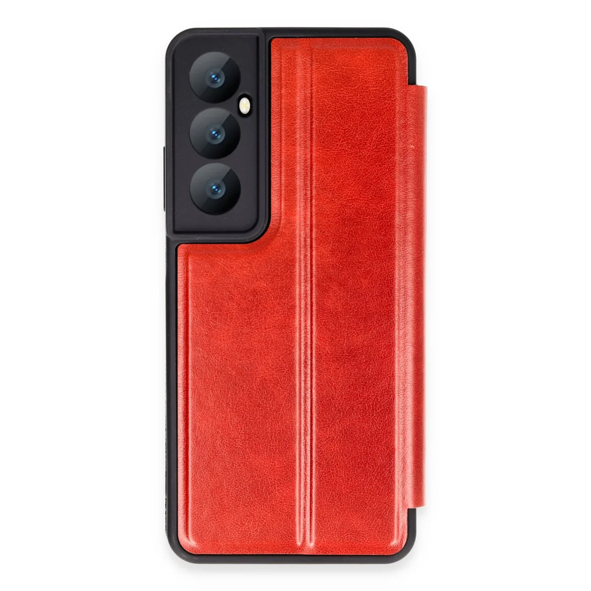 Realme C65 Kılıf Flip Cover - Kırmızı ve Şık Koruma Çözümü