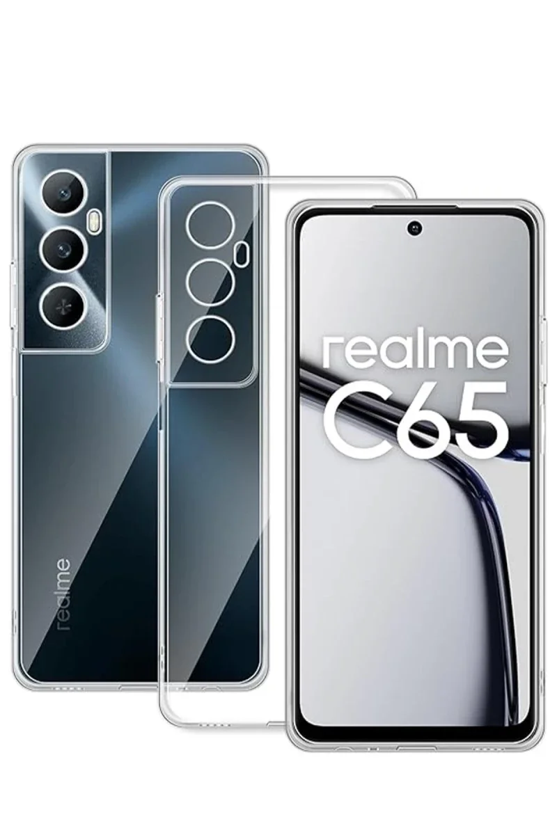 Realme C65 Kılıf Lüx Şeffaf Silikon