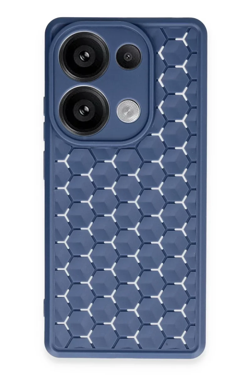 Realme C65 Kılıf Petek Silikon Kapak - Lacivert Realme C65 Kılıf Petek Silikon Kapak - Lacivert