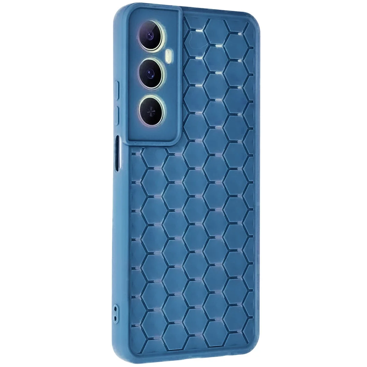 Realme C65 Kılıf Petek Silikon Kapak - Mavi Realme C65 Kılıf Petek Silikon Kapak - Mavi