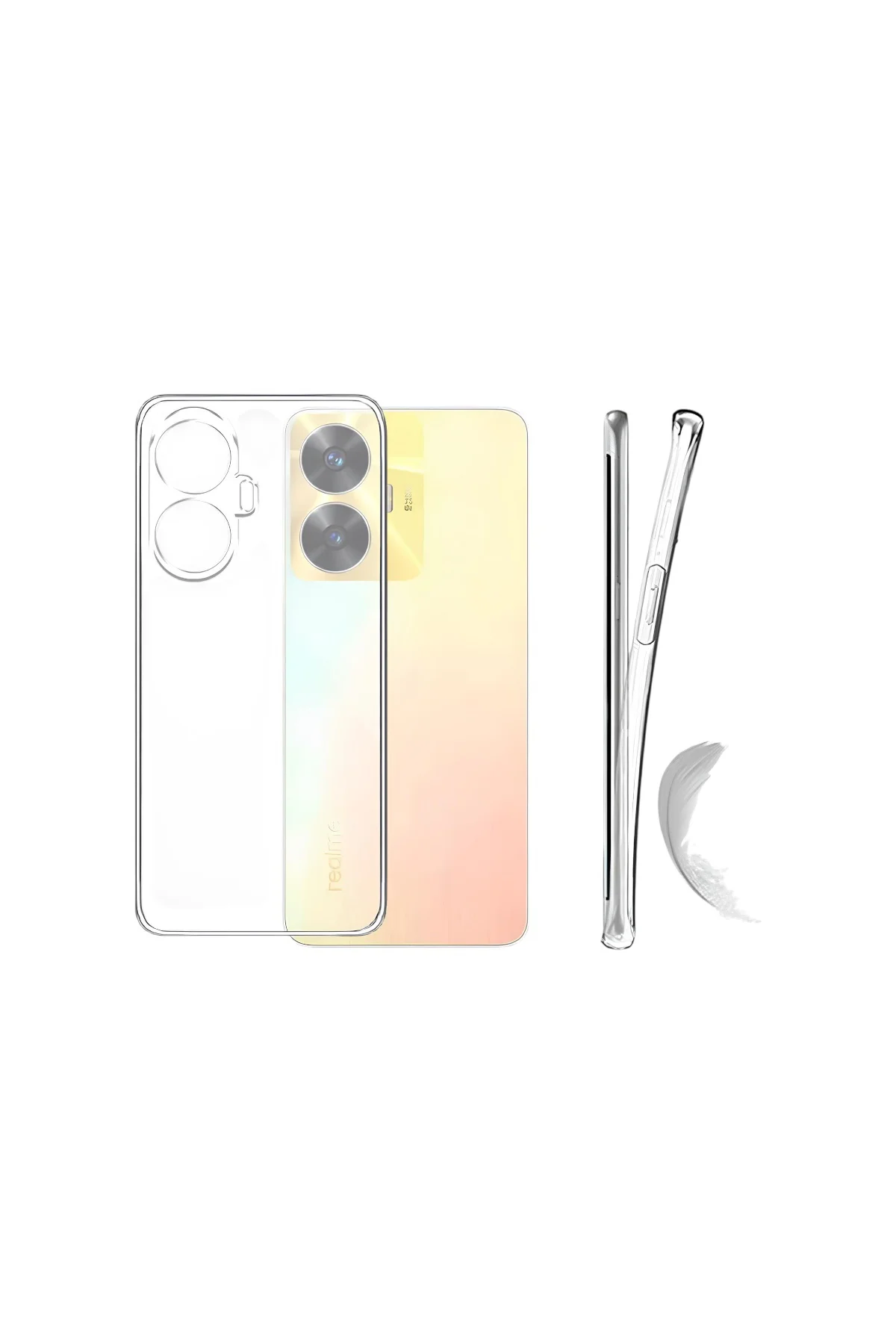 Realme C65 Premium Şeffaf Silikon Kılıf