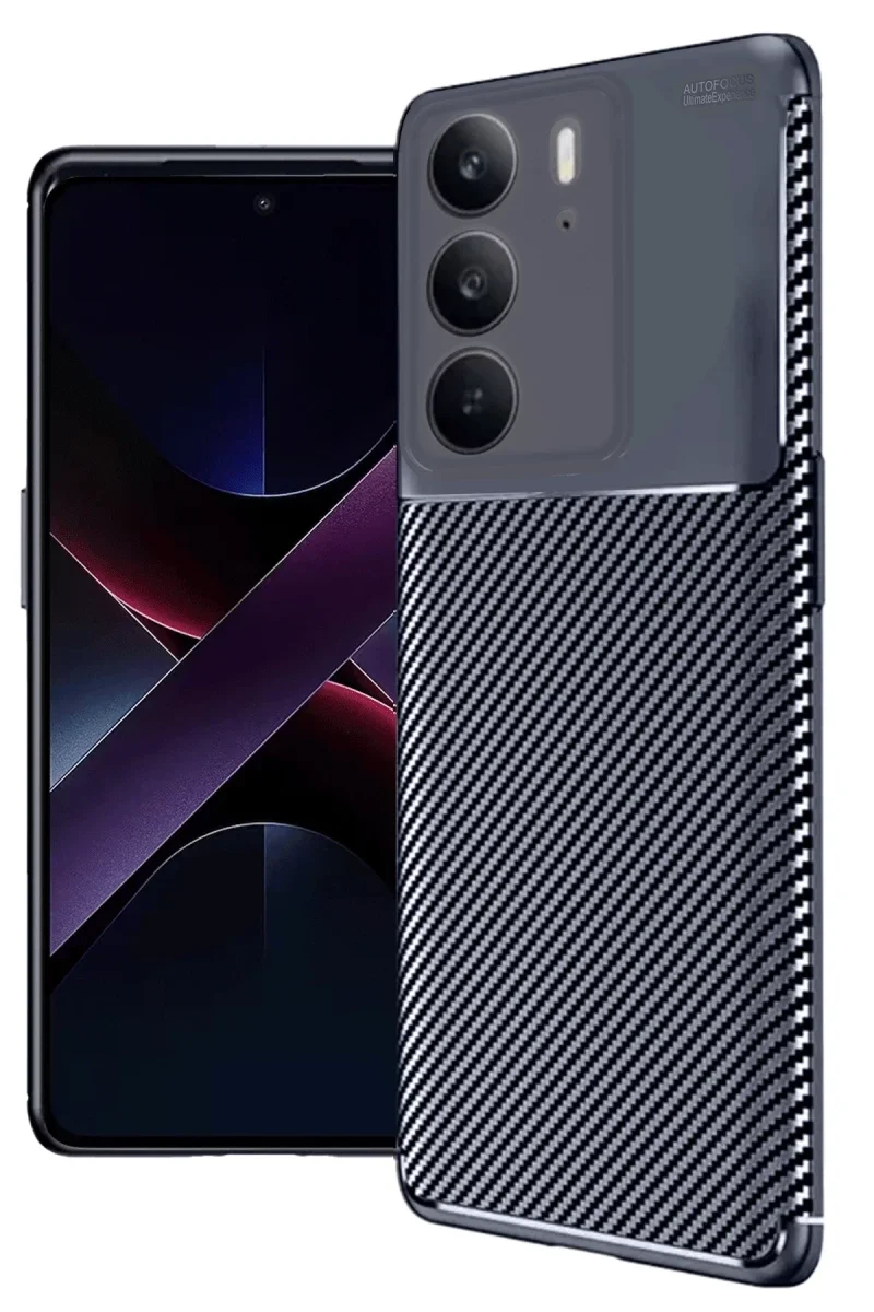 Realme C75 4G Auto Focus Karbon Kapak - Lacivert Realme C75 4G Auto Focus Karbon Kapak - Lacivert
