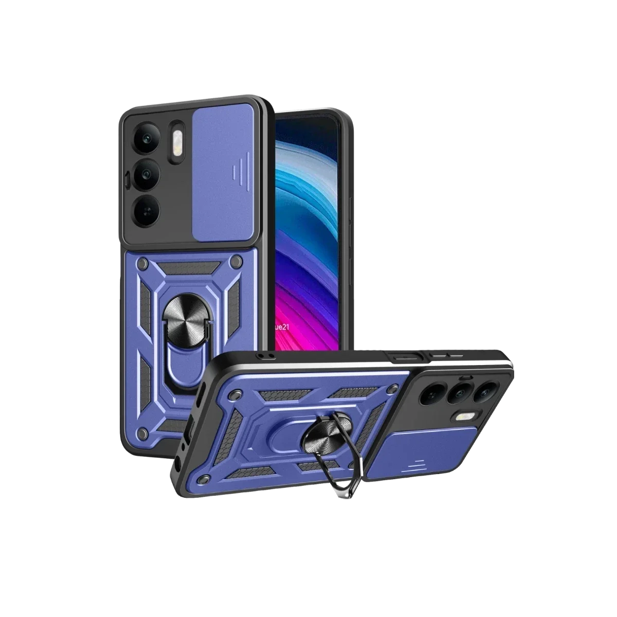 Realme C75 4G Kılıf Pars Lens Yüzüklü Silikon - Lacivert