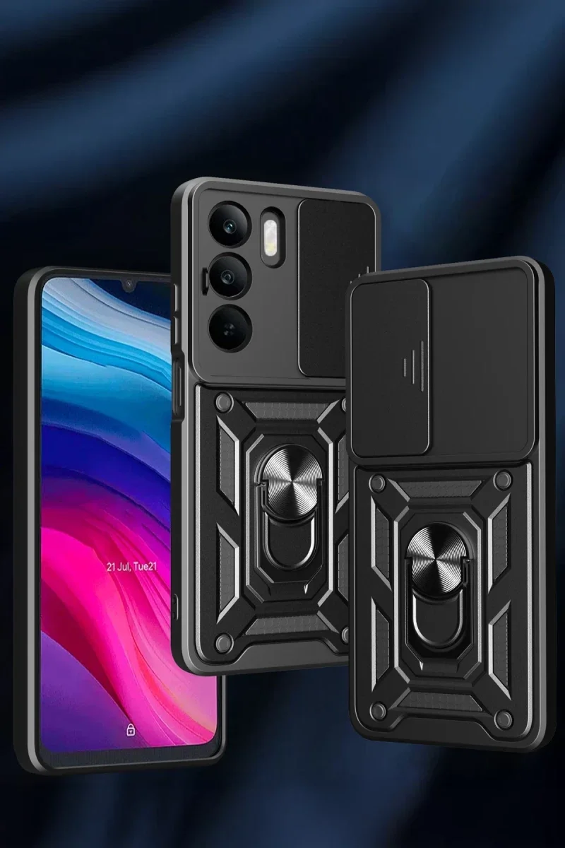 Realme C75 4G Kılıf Pars Lens Yüzüklü Silikon - Yeşil Realme C75 4G Kılıf Pars Lens Yüzüklü Silikon - Yeşil