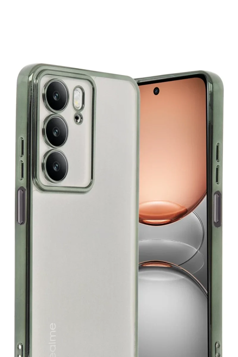 Realme C75 4G Kılıf Razer Lensli Silikon - Yeşil Realme C75 4G Kılıf Razer Lensli Silikon - Yeşil