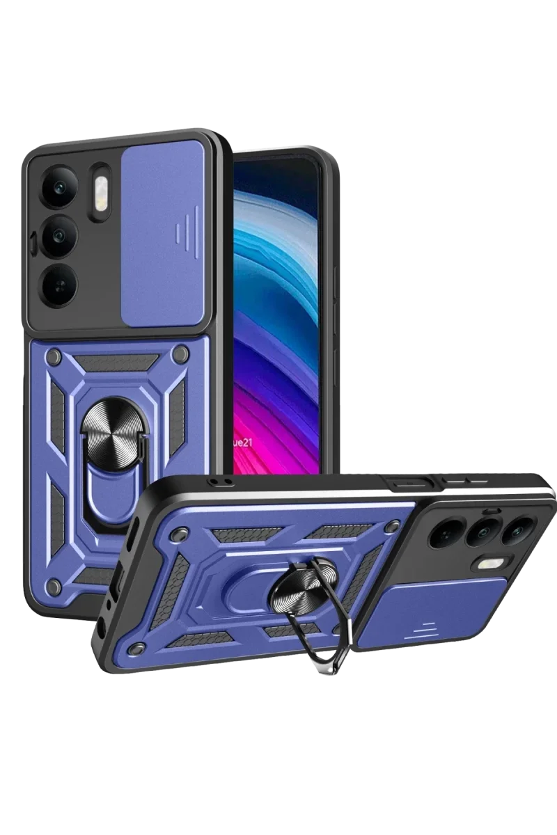 Realme C75 4G Kılıf Pars Lens Yüzüklü Silikon - Lacivert
