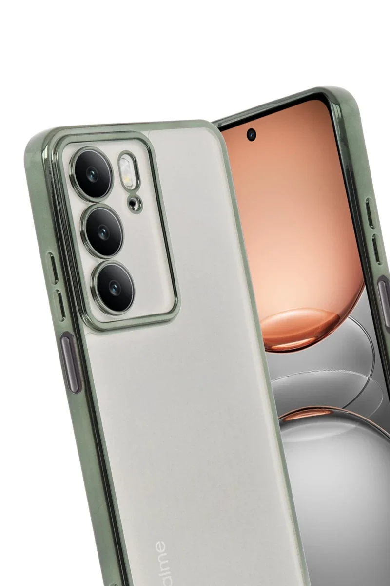 Realme C75 4G Kılıf Razer Lensli Silikon - Yeşil Realme C75 4G Kılıf Razer Lensli Silikon - Yeşil