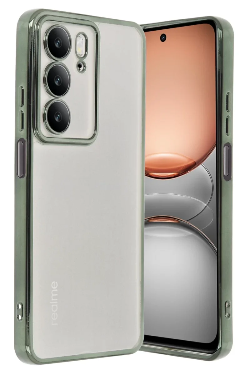 Realme C75 4G Kılıf Razer Lensli Silikon - Yeşil Realme C75 4G Kılıf Razer Lensli Silikon - Yeşil