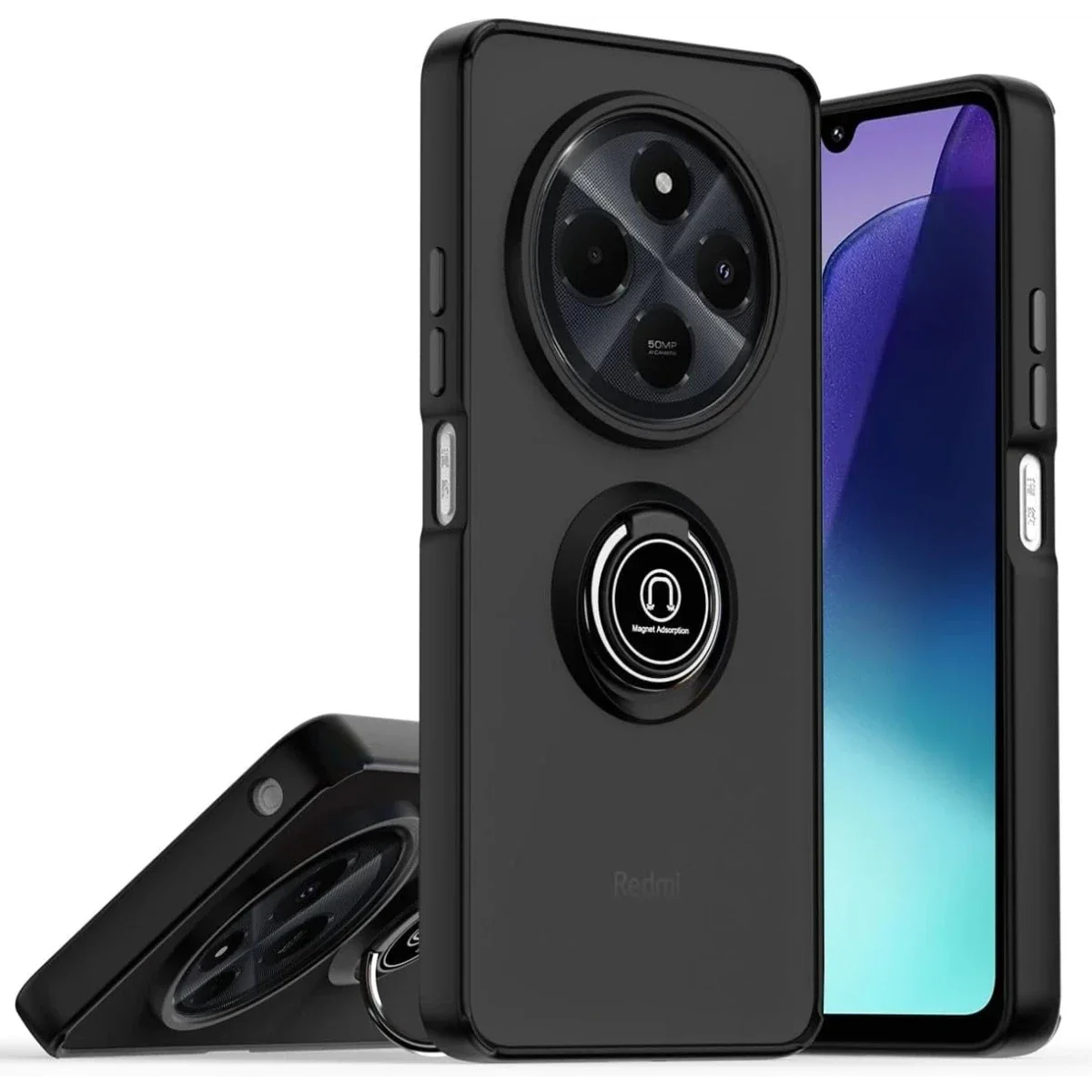 Realme C75 4G Kılıf Montreal Yüzüklü Silikon Kapak - Siyah Fiyatı, Yorumları ve Özellikleri
