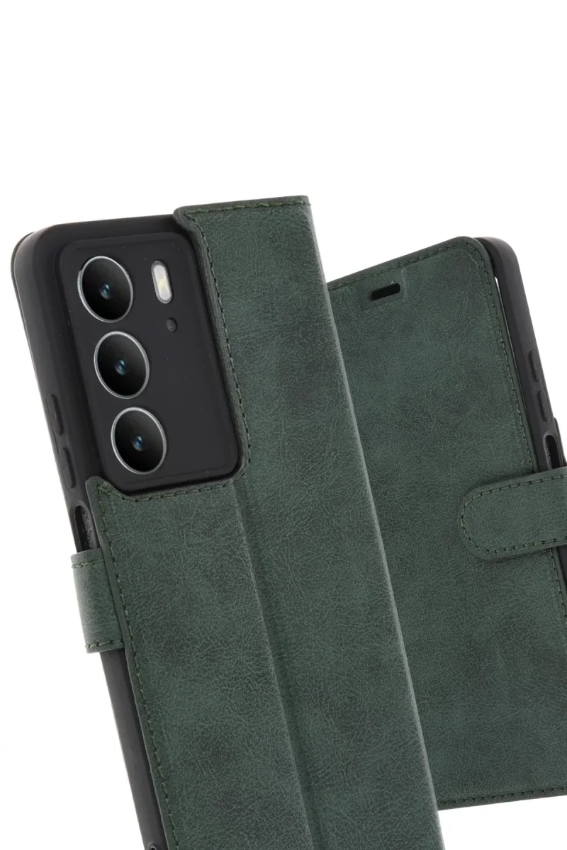 Realme C75 4G Trend S Plus Kapaklı Kılıf - Koyu Yeşil Realme C75 4G Trend S Plus Kapaklı Kılıf - Koyu Yeşil
