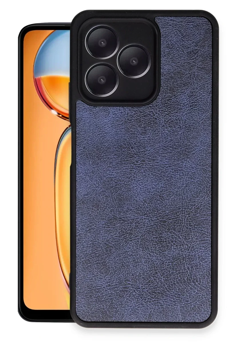 Realme Note 50 4G Kılıf Aras Deri Kapak - Lacivert Realme Note 50 4G Kılıf Aras Deri Kapak - Lacivert