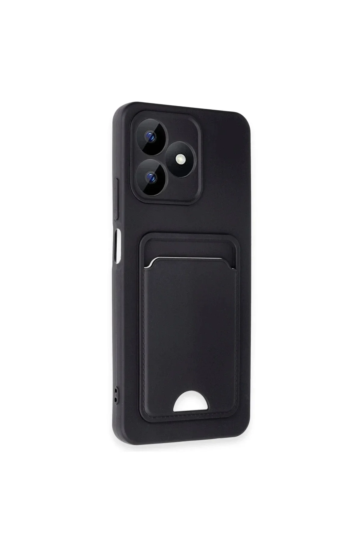Realme Note 50 4G Kılıf Kelvin Kartvizitli Silikon - Siyah