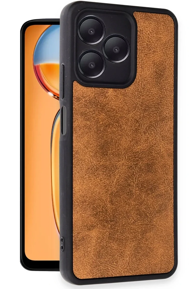 Realme Note 50 4G Kılıf Aras Deri Kapak - Taba Realme Note 50 4G Kılıf Aras Deri Kapak - Taba