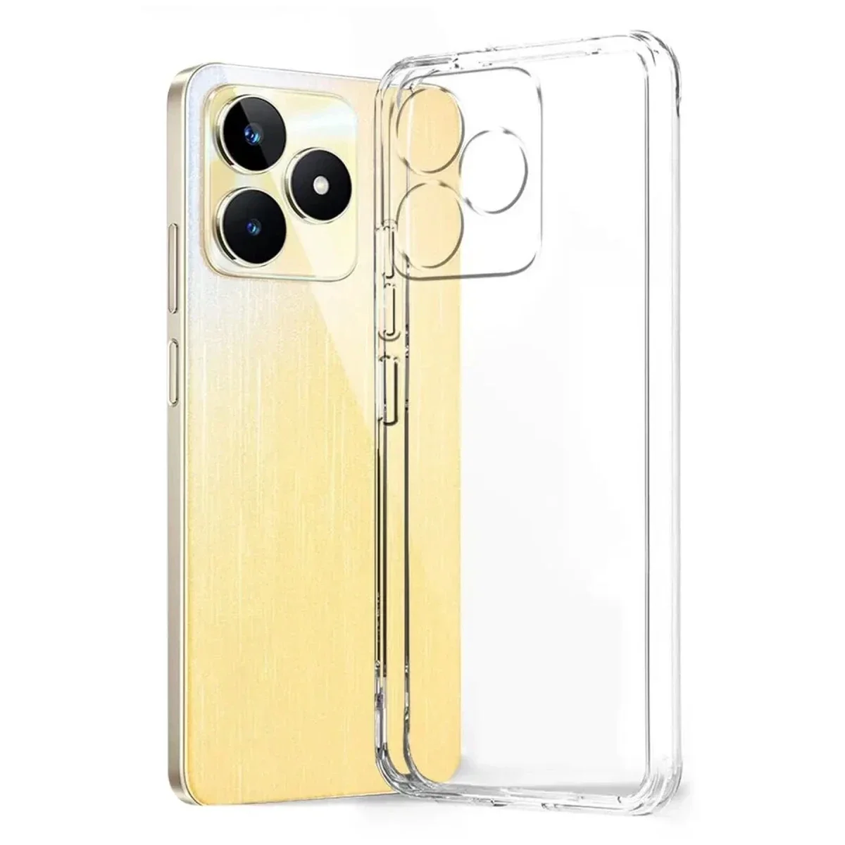 Realme Note 50 4G Kılıf Lüx Şeffaf Silikon Realme Note 50 4G Kılıf Lüx Şeffaf Silikon