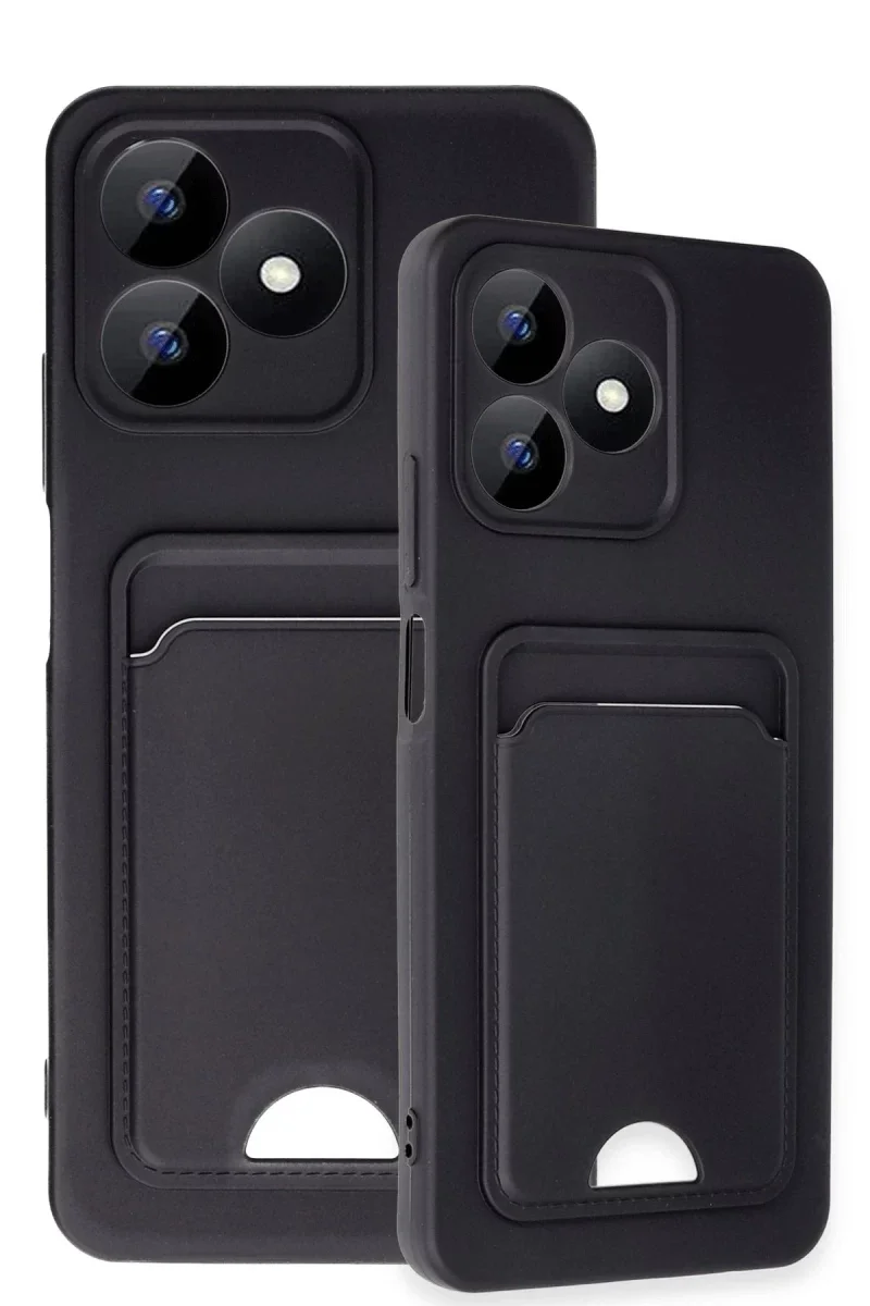 Realme Note 50 4G Kılıf Kelvin Kartvizitli Silikon - Siyah Realme Note 50 4G Kılıf Kelvin Kartvizitli Silikon - Siyah