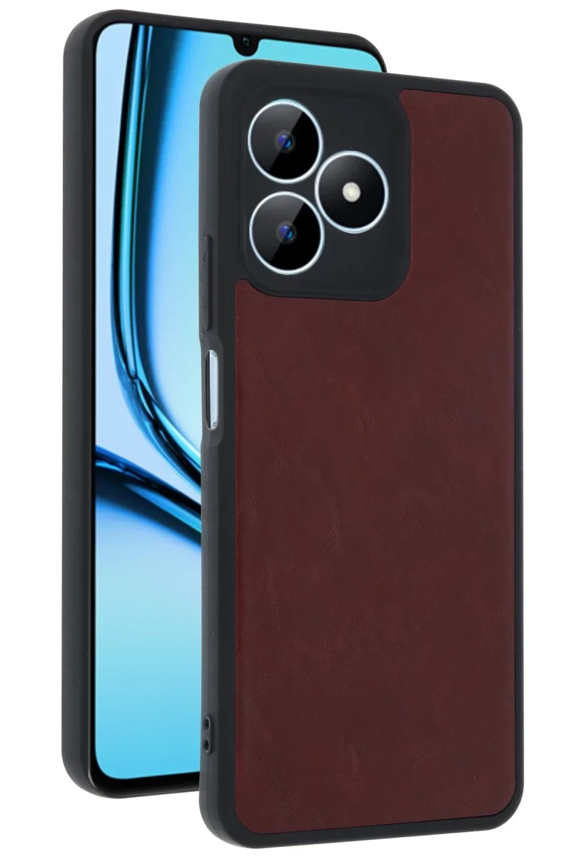 Realme Note 50 4G Kılıf Aras Deri Kapak - Bordo